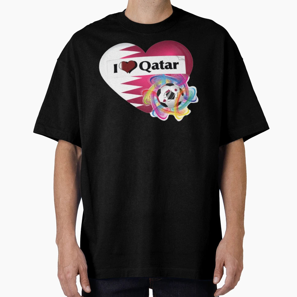 Qatar I Love T-Shirt - Custom Art Print for Adults - T-Shirt, Sweatshirt, Hoodie