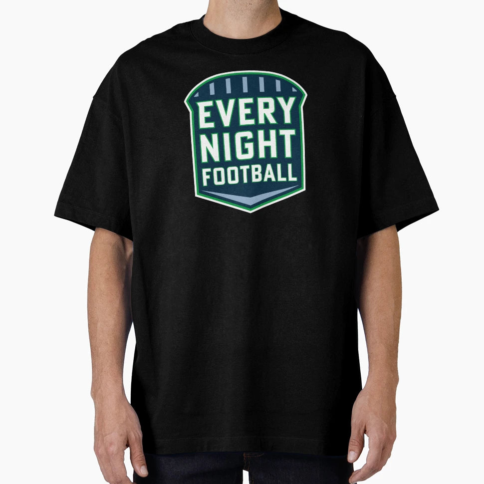 Every Night Football Partial Badge T-Shirt - Aesthetic Graphic for Adults - T-Shirt, Sweatshirt, Hoodie