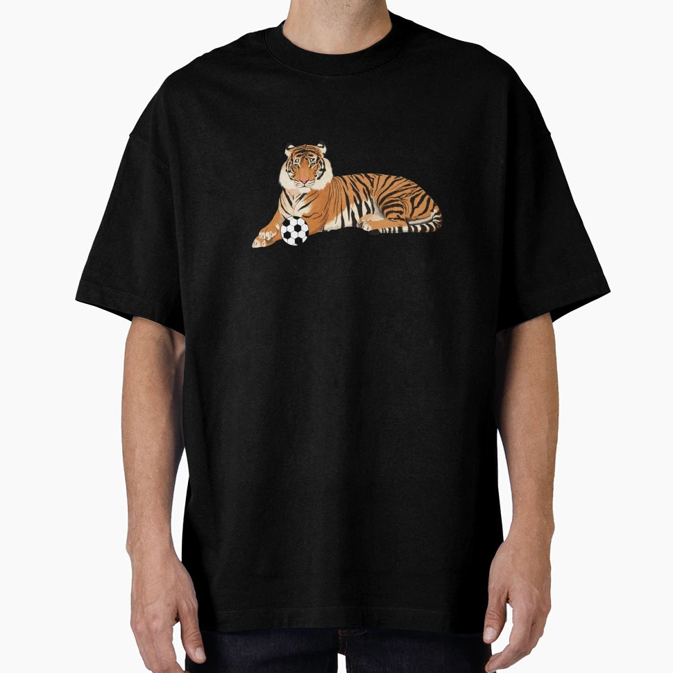 Soccer Tiger T-Shirt - Minimalist Print Men Women - T-Shirt, Sweatshirt, Hoodie