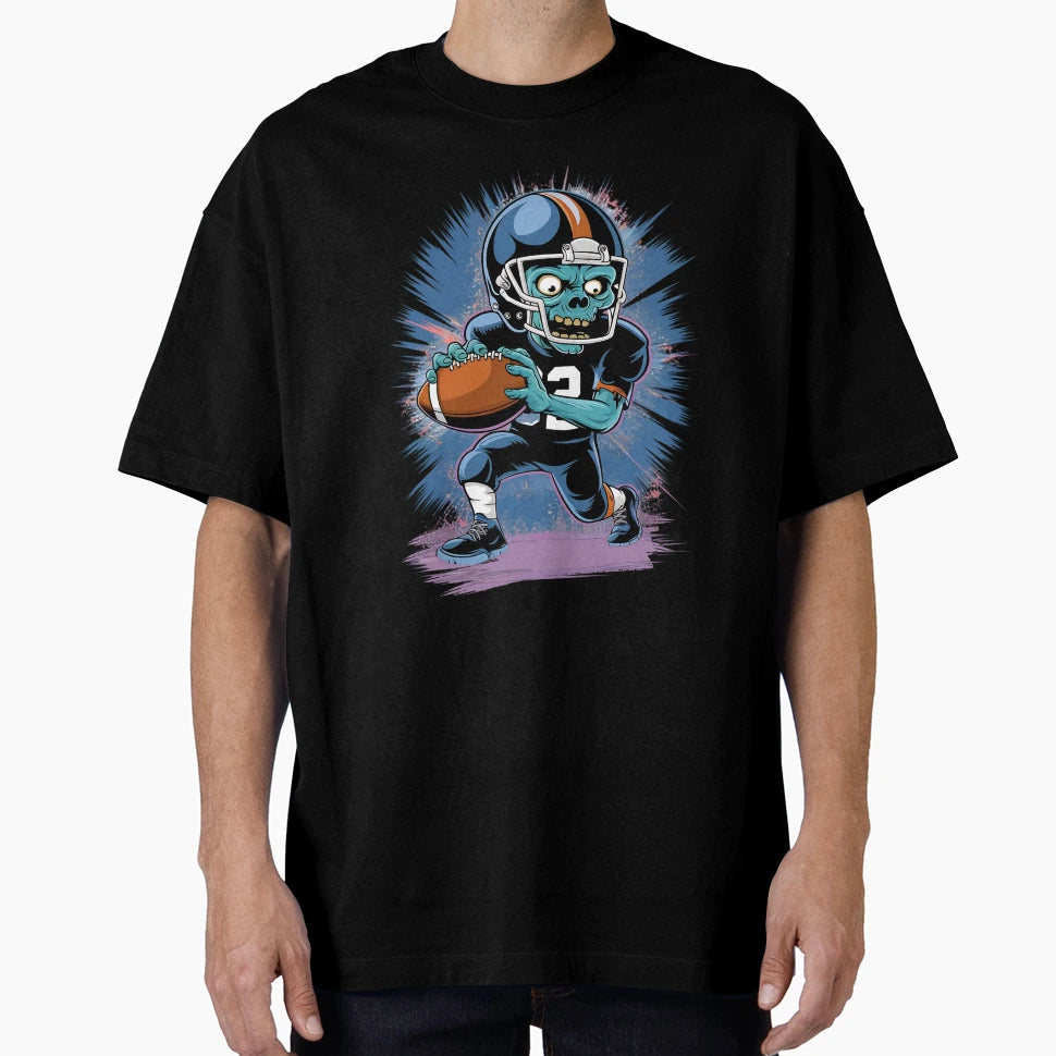 Football Zombie Player Funny Halloween T-Shirt - Unique Graphic Men Women - T-Shirt, Sweatshirt, Hoodie