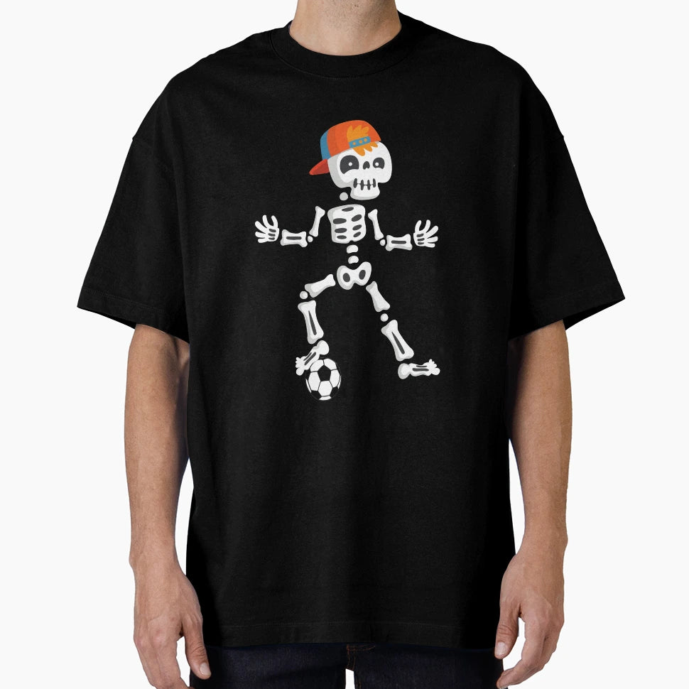 Dude Skeleton Foot Soccer Ball T-Shirt - Minimalist Print Men Women - T-Shirt, Sweatshirt, Hoodie