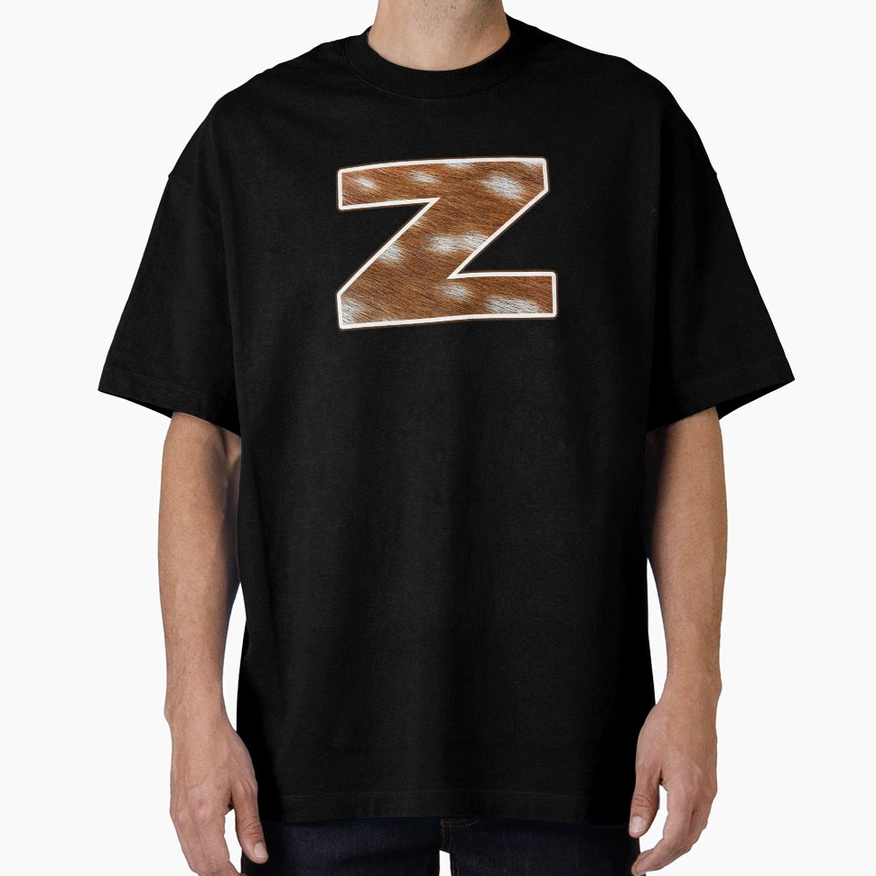 Deer Fur Texture Letter Z T-Shirt - Streetwear Style Unisex - T-Shirt, Sweatshirt, Hoodie