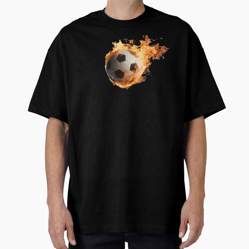 Burning Soccer Ball T-Shirt - Novelty Apparel Unisex - T-Shirt, Sweatshirt, Hoodie