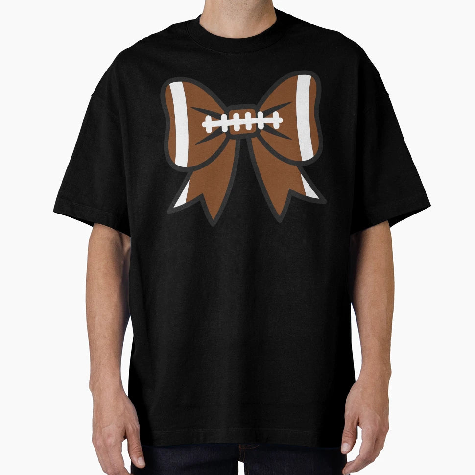 Football Bow Cheer Cheerleader T-Shirt - Trendy Graphic Men Women - T-Shirt, Sweatshirt, Hoodie