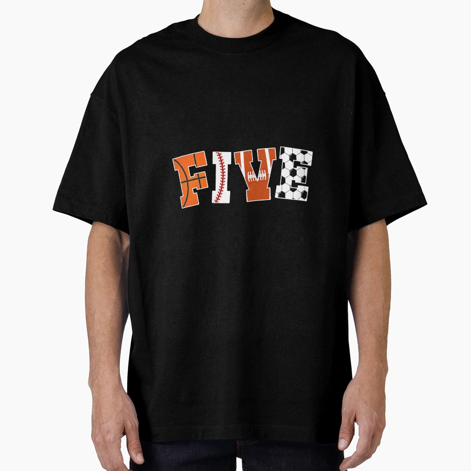 5Th Birthday Sports Birthday Party 5 T-Shirt - Fun Novelty Design Unisex - T-Shirt, Sweatshirt, Hoodie