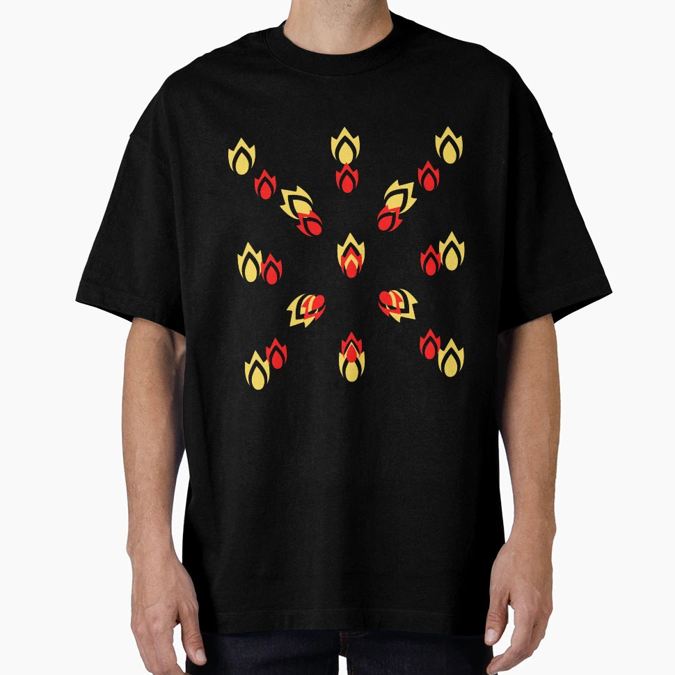 Flame Pattern T-Shirt - Custom Art Print for Adults - T-Shirt, Sweatshirt, Hoodie
