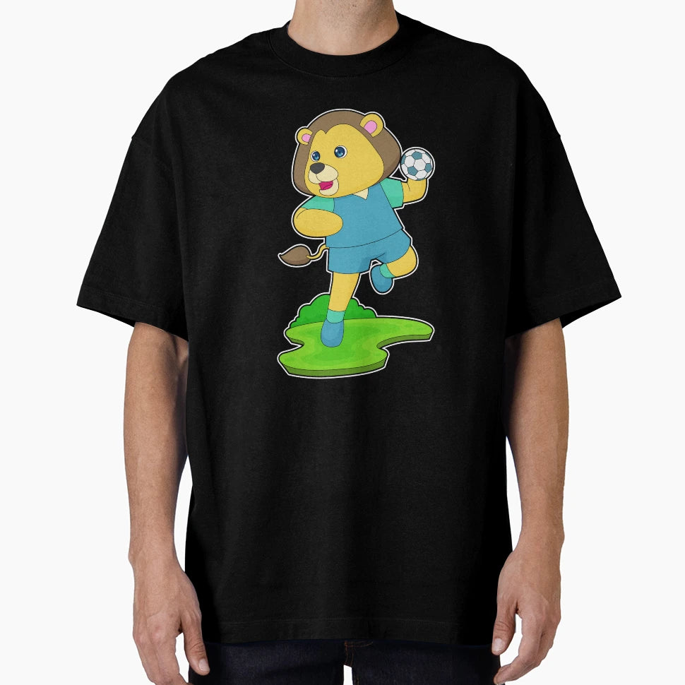Lion Handball Player Handball T-Shirt - Novelty Apparel for Adults - T-Shirt, Sweatshirt, Hoodie
