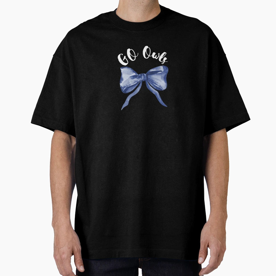 Go Owls Florida Atlantic Bow T-Shirt - Minimalist Print Men Women - T-Shirt, Sweatshirt, Hoodie