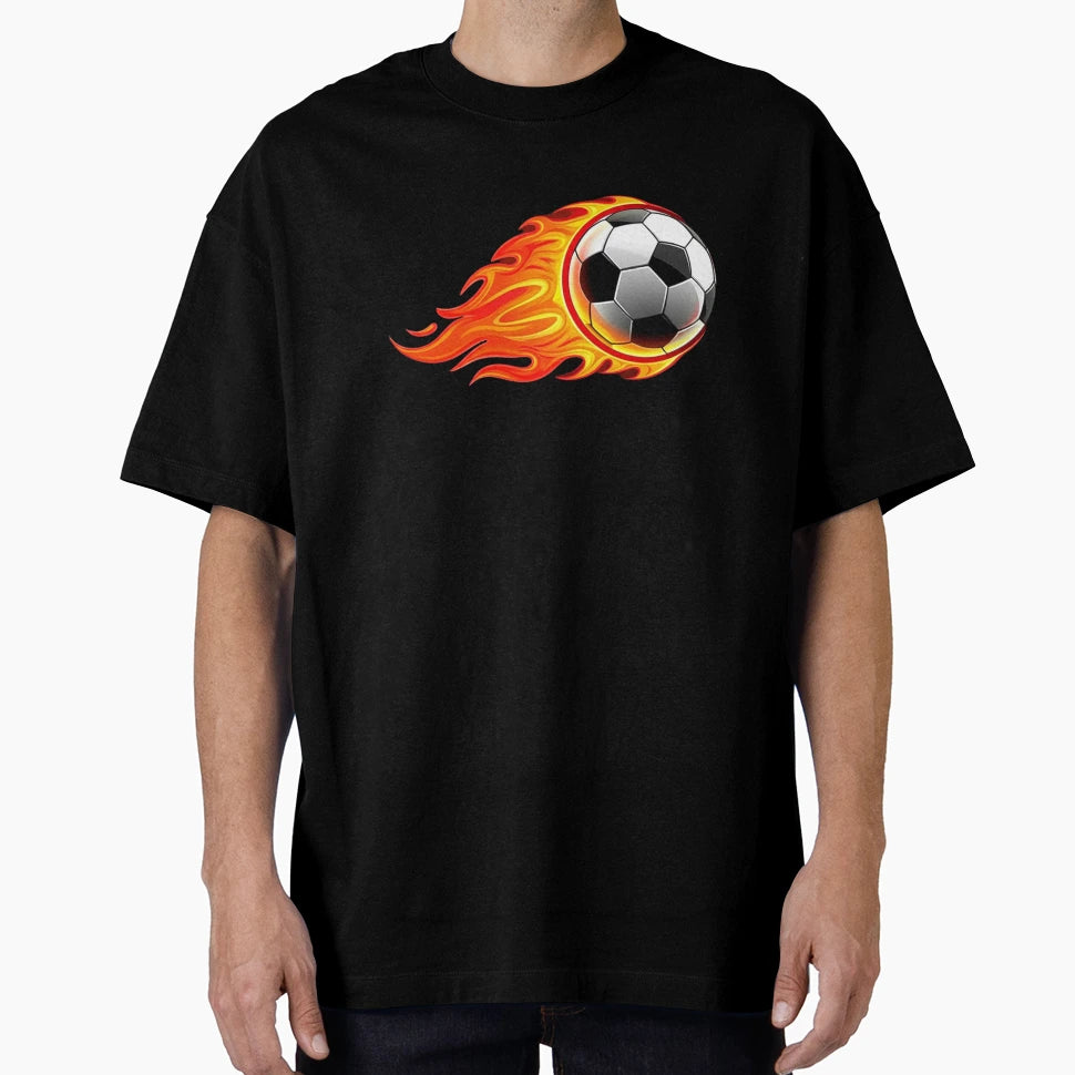 High Speed Soccer Ball Fire T-Shirt - Unique Graphic Unisex - T-Shirt, Sweatshirt, Hoodie