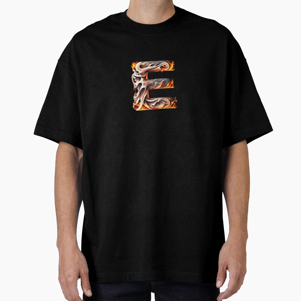 Letter Fire T-Shirt - Custom Art Print Unisex - T-Shirt, Sweatshirt, Hoodie