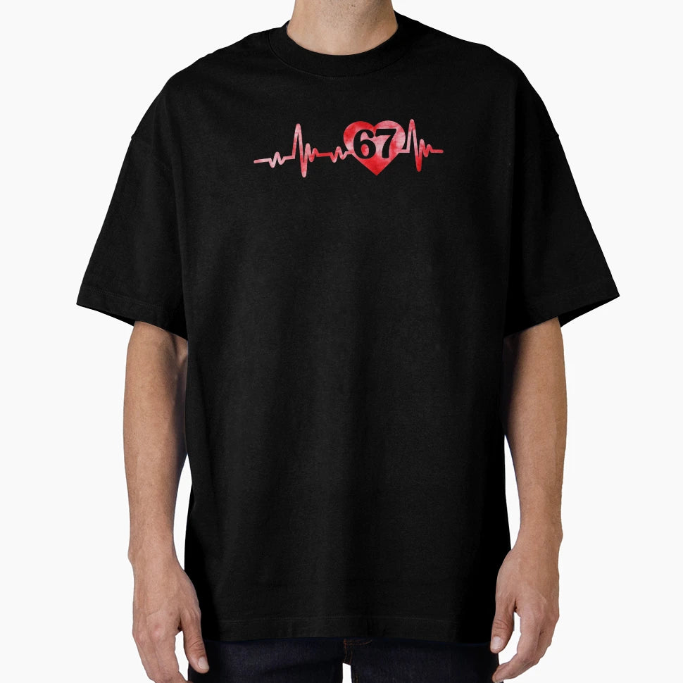 67 Heartbeat Meme Valentines Day Love T-Shirt - Novelty Apparel for Adults - T-Shirt, Sweatshirt, Hoodie