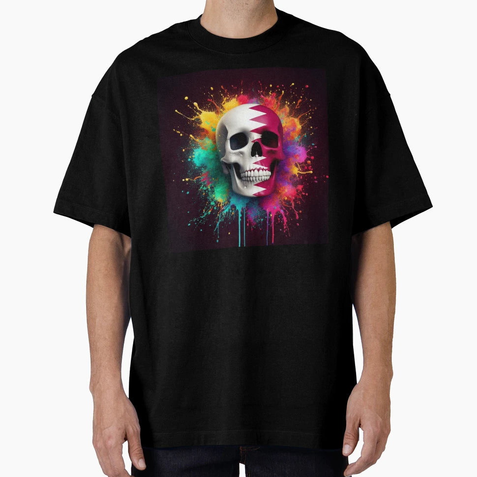 Qatar Skull T-Shirt - Minimalist Print for Adults - T-Shirt, Sweatshirt, Hoodie