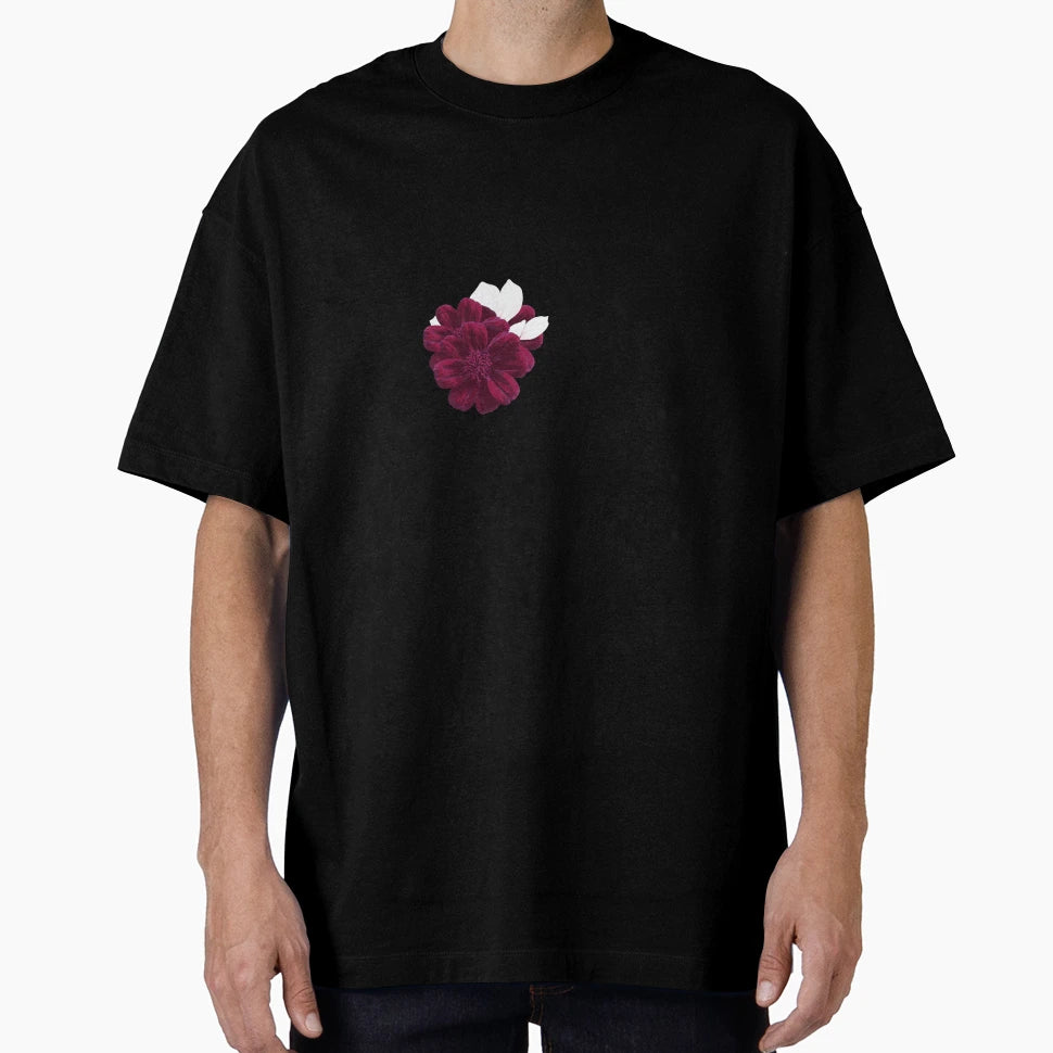 Letter H Floral Red T-Shirt - Unique Graphic for Adults - T-Shirt, Sweatshirt, Hoodie