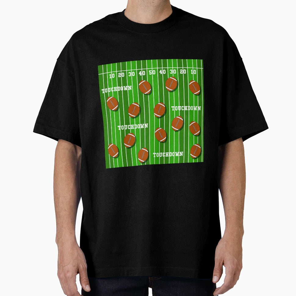 American Football Field Pattern T-Shirt - Custom Art Print Men Women - T-Shirt, Sweatshirt, Hoodie