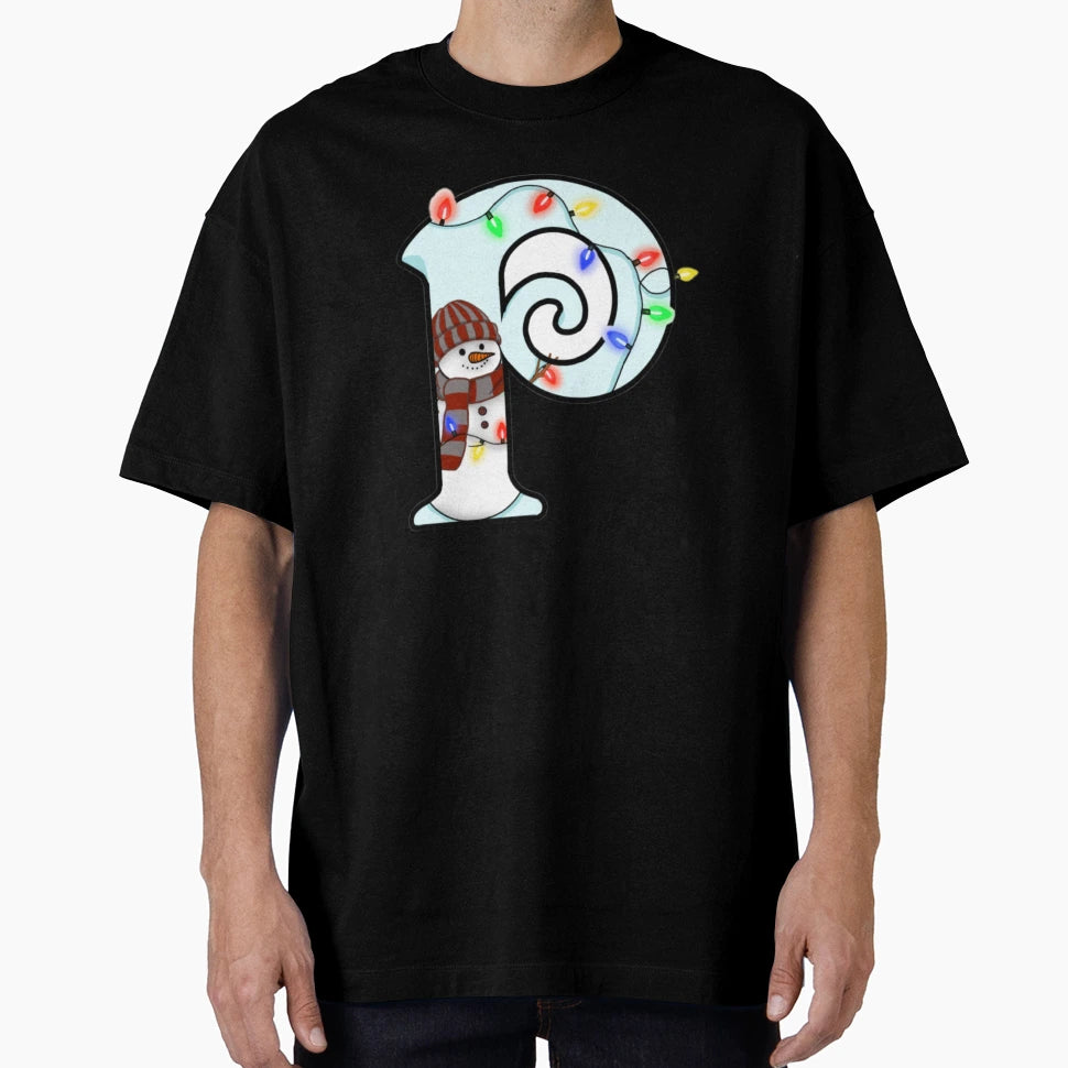 Holiday Themed Letter P T-Shirt - Custom Art Print Unisex - T-Shirt, Sweatshirt, Hoodie