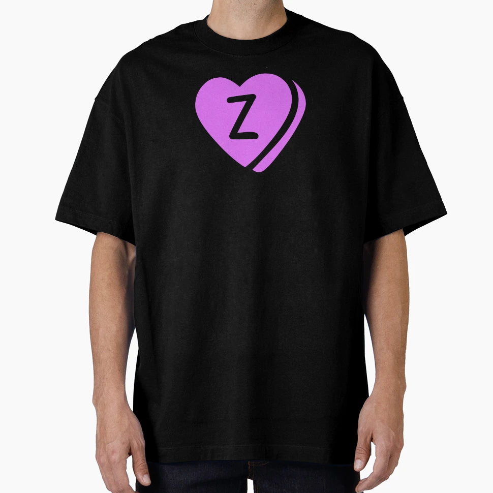 Letter Z Purple Heart T-Shirt - Fun Novelty Design Unisex - T-Shirt, Sweatshirt, Hoodie