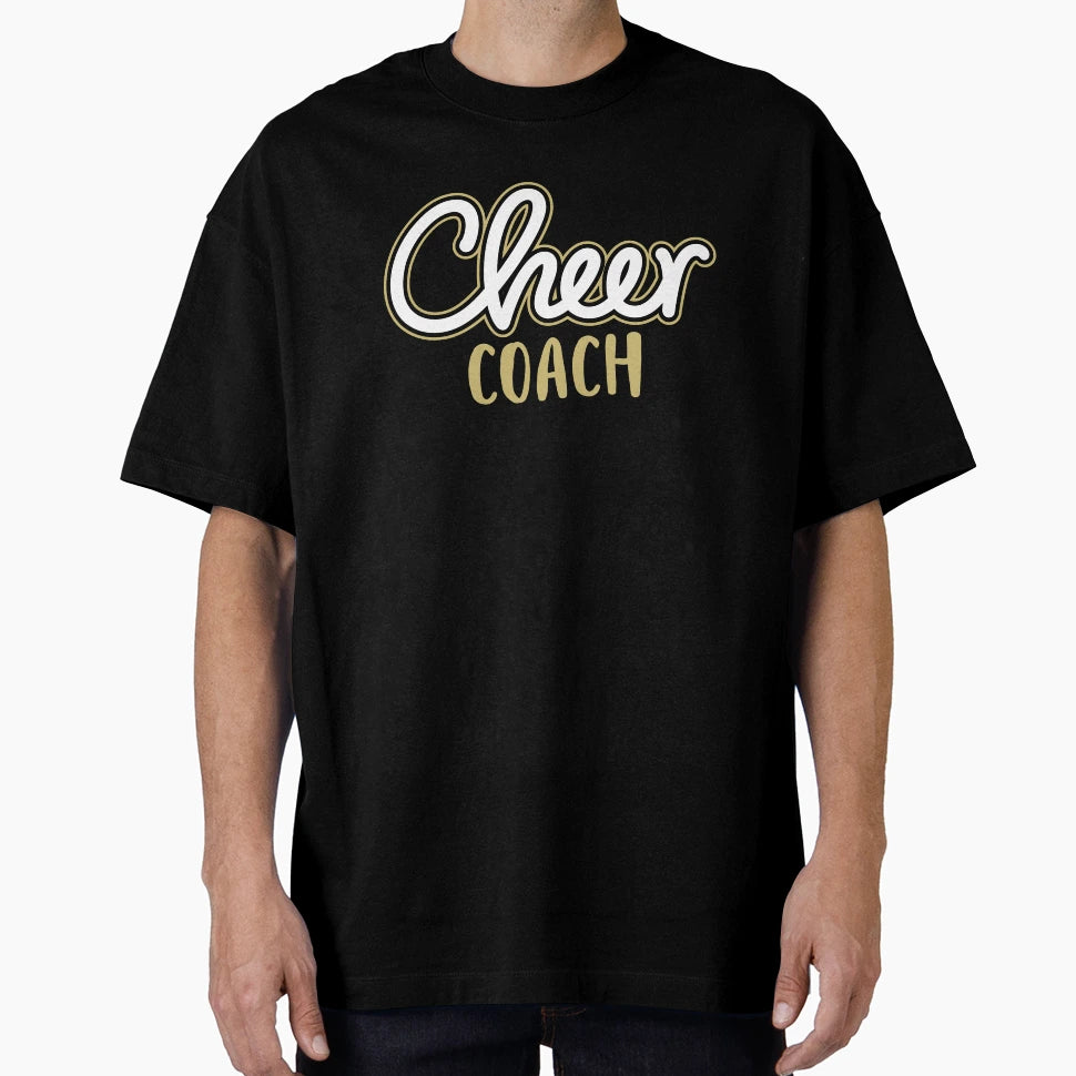 Cheer Coach Gold T-Shirt - Graphic Print for Adults - T-Shirt, Sweatshirt, Hoodie
