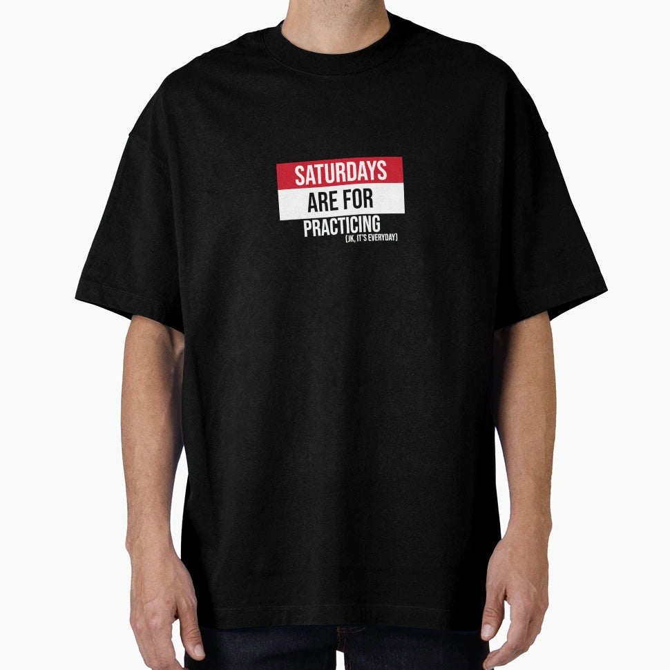 Tri Color Red White Black Saturdays T-Shirt - Minimalist Print for Adults - T-Shirt, Sweatshirt, Hoodie