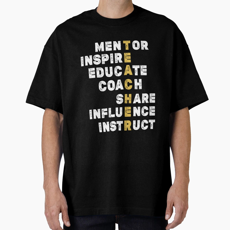 Teacher Inspire Elementary Middle T-Shirt - Casual Everyday Wear Unisex - T-Shirt, Sweatshirt, Hoodie