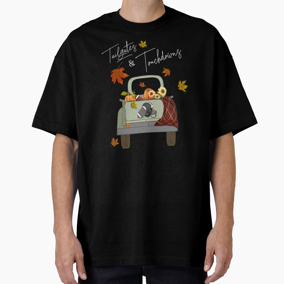 Fall Football Taigates Touchdowns T-Shirt - Trendy Graphic for Adults - T-Shirt, Sweatshirt, Hoodie