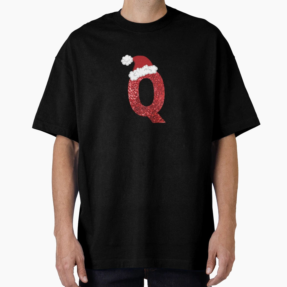 Sparkly Letter Q T-Shirt - Aesthetic Graphic for Adults - T-Shirt, Sweatshirt, Hoodie