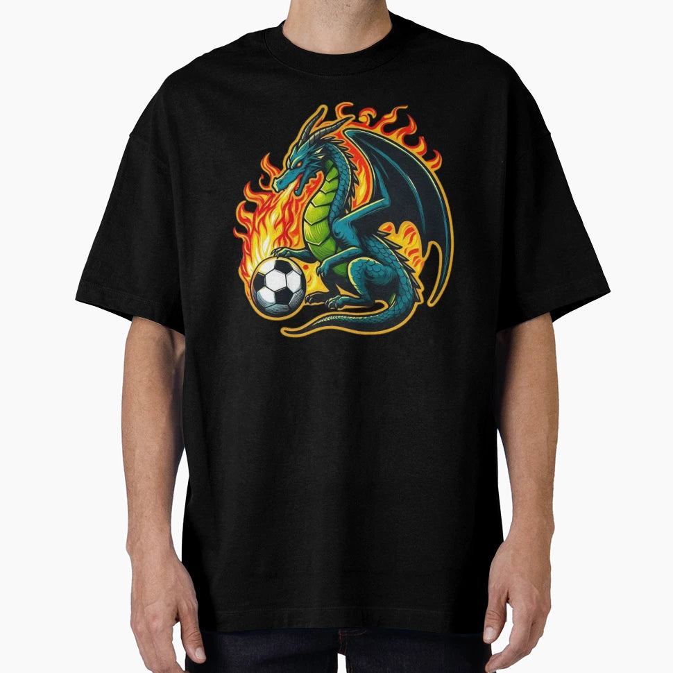 Dragon Soccer Ball T-Shirt - Unique Graphic for Adults - T-Shirt, Sweatshirt, Hoodie