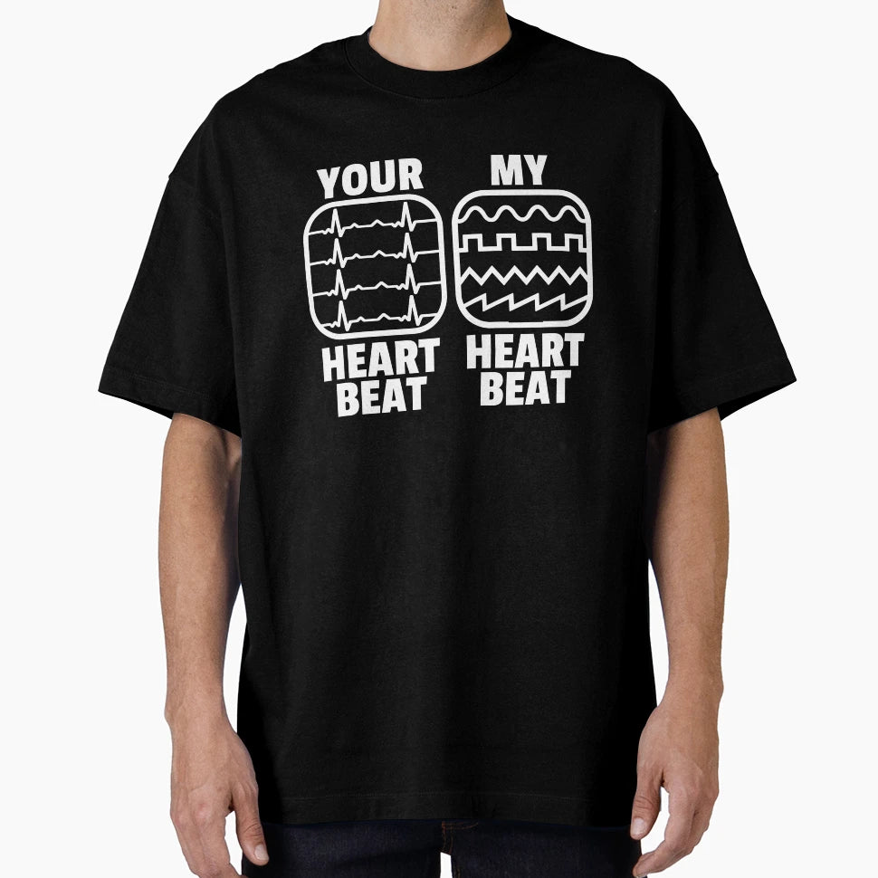 Funny Analog Synthesizer Heartbeat T-Shirt - Aesthetic Graphic Unisex - T-Shirt, Sweatshirt, Hoodie