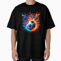 Burning Football Soccer T-Shirt - Fun Novelty Design Unisex - T-Shirt, Sweatshirt, Hoodie