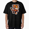 Animated Orange Tigress Footballer T-Shirt - Custom Art Print for Adults - T-Shirt, Sweatshirt, Hoodie