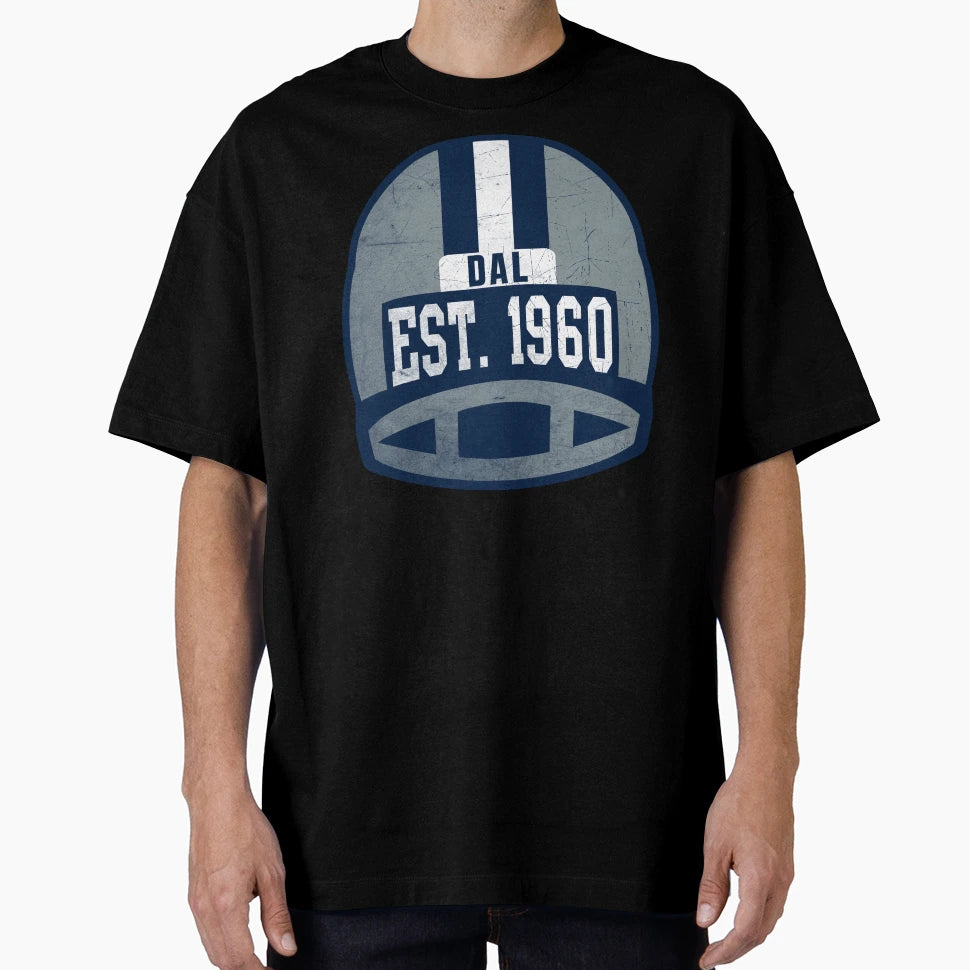 Dallas Throwback Football Helmet T-Shirt - Trendy Graphic Men Women - T-Shirt, Sweatshirt, Hoodie