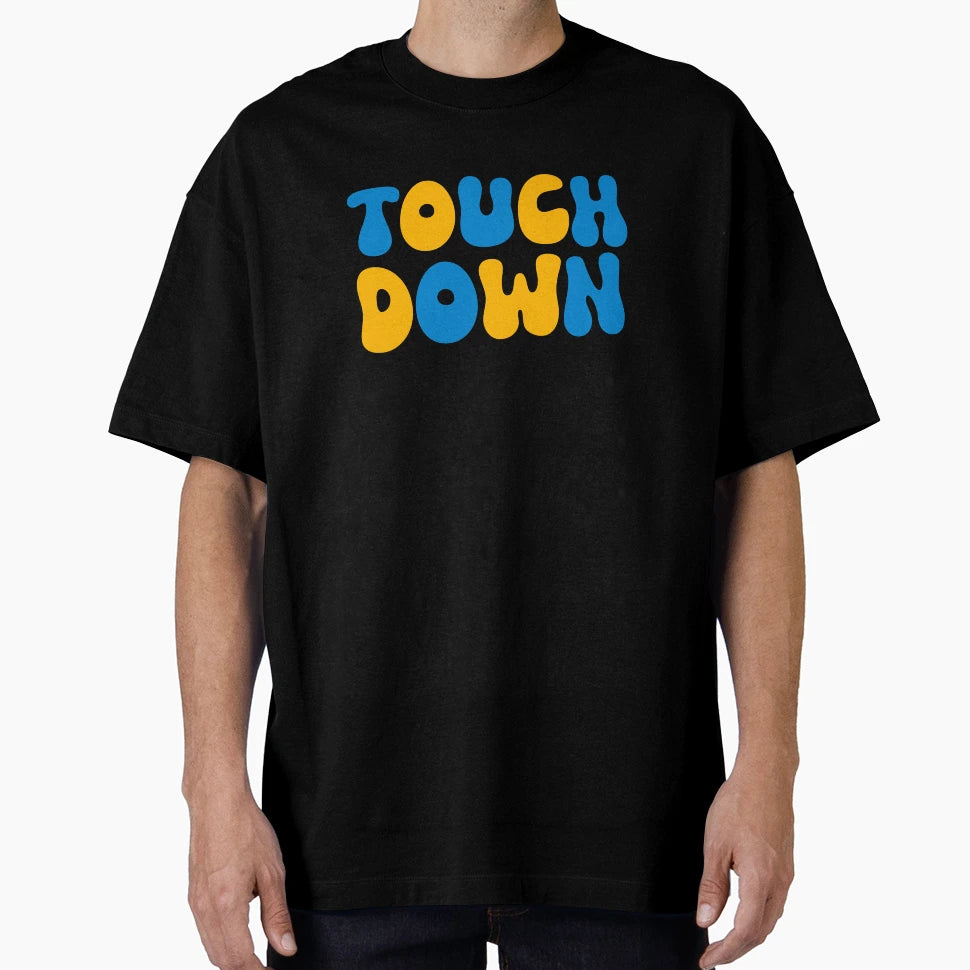 Touch Down Touchdown Blue And Gold T-Shirt - Trendy Graphic Men Women - T-Shirt, Sweatshirt, Hoodie
