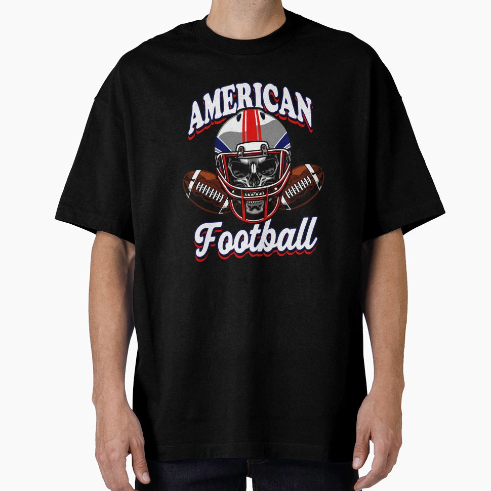 American Football Skull T-Shirt - Streetwear Style Men Women - T-Shirt, Sweatshirt, Hoodie