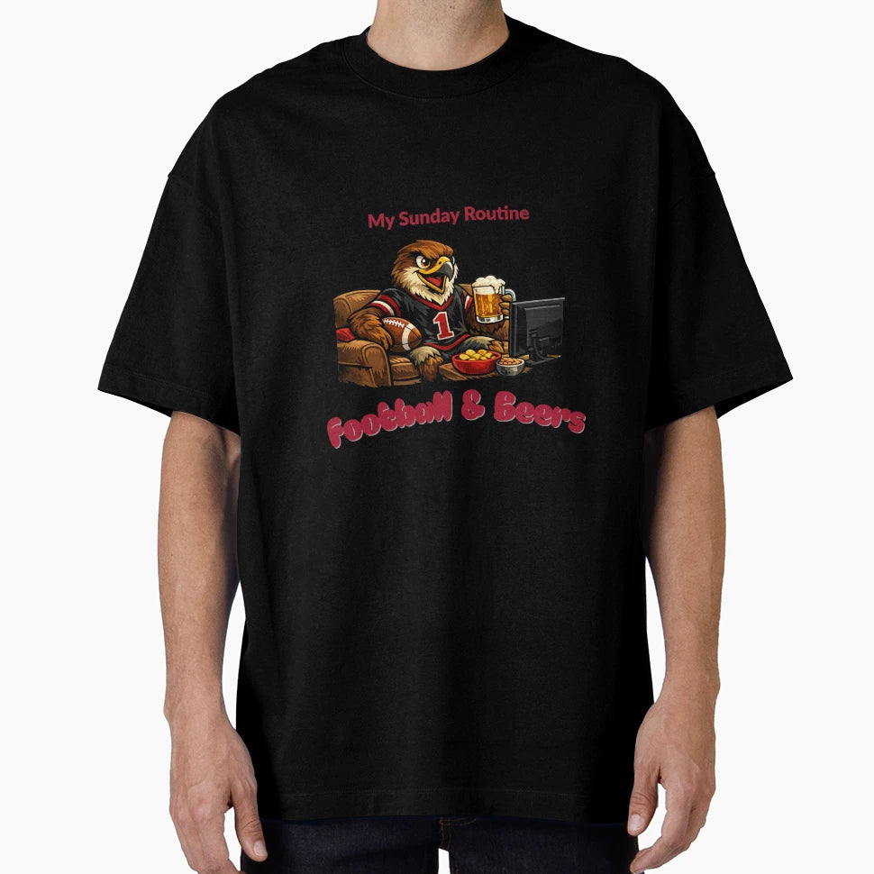 Atlanta Falcons Sunday Routine Football T-Shirt - Unique Graphic Unisex - T-Shirt, Sweatshirt, Hoodie