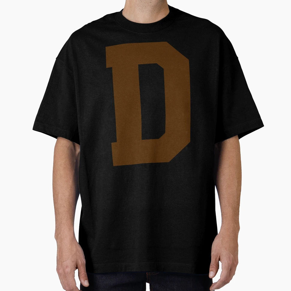 Alphabet Brown D Sports Letter D T-Shirt - Unique Graphic Men Women - T-Shirt, Sweatshirt, Hoodie