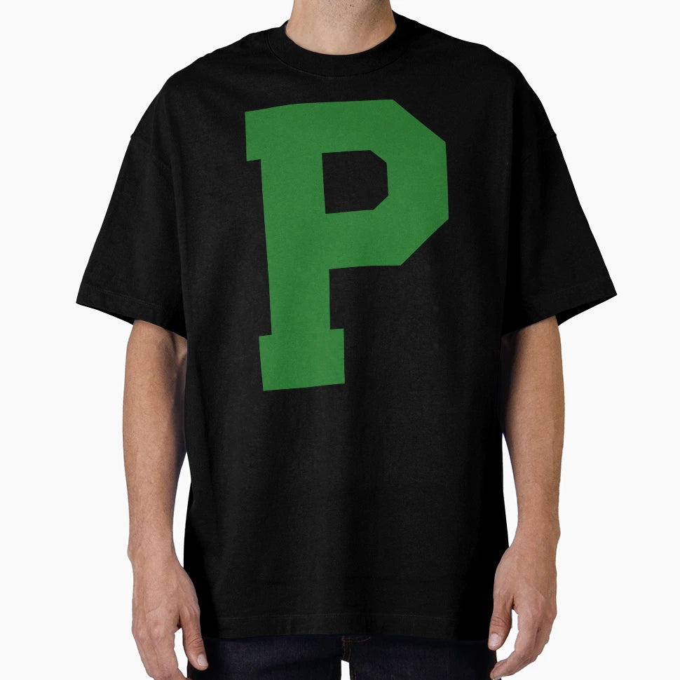 Alphabet Green P Sports Letter P T-Shirt - Trendy Graphic Unisex - T-Shirt, Sweatshirt, Hoodie