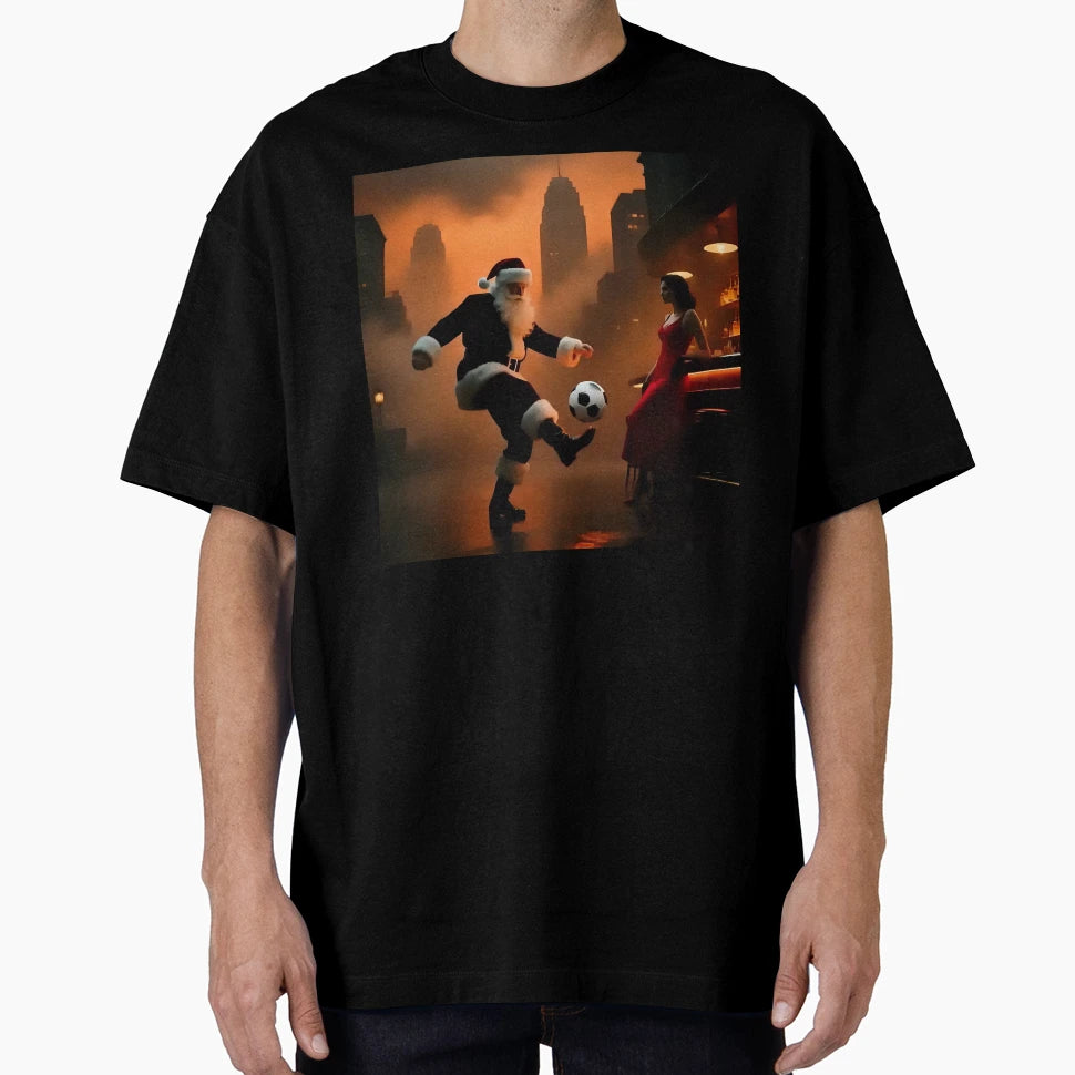 Soccer Santa Football T-Shirt - Fun Novelty Design for Adults - T-Shirt, Sweatshirt, Hoodie