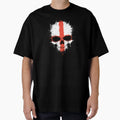 Chaotic English Flag Splatter Skull T-Shirt - Graphic Print for Adults - T-Shirt, Sweatshirt, Hoodie