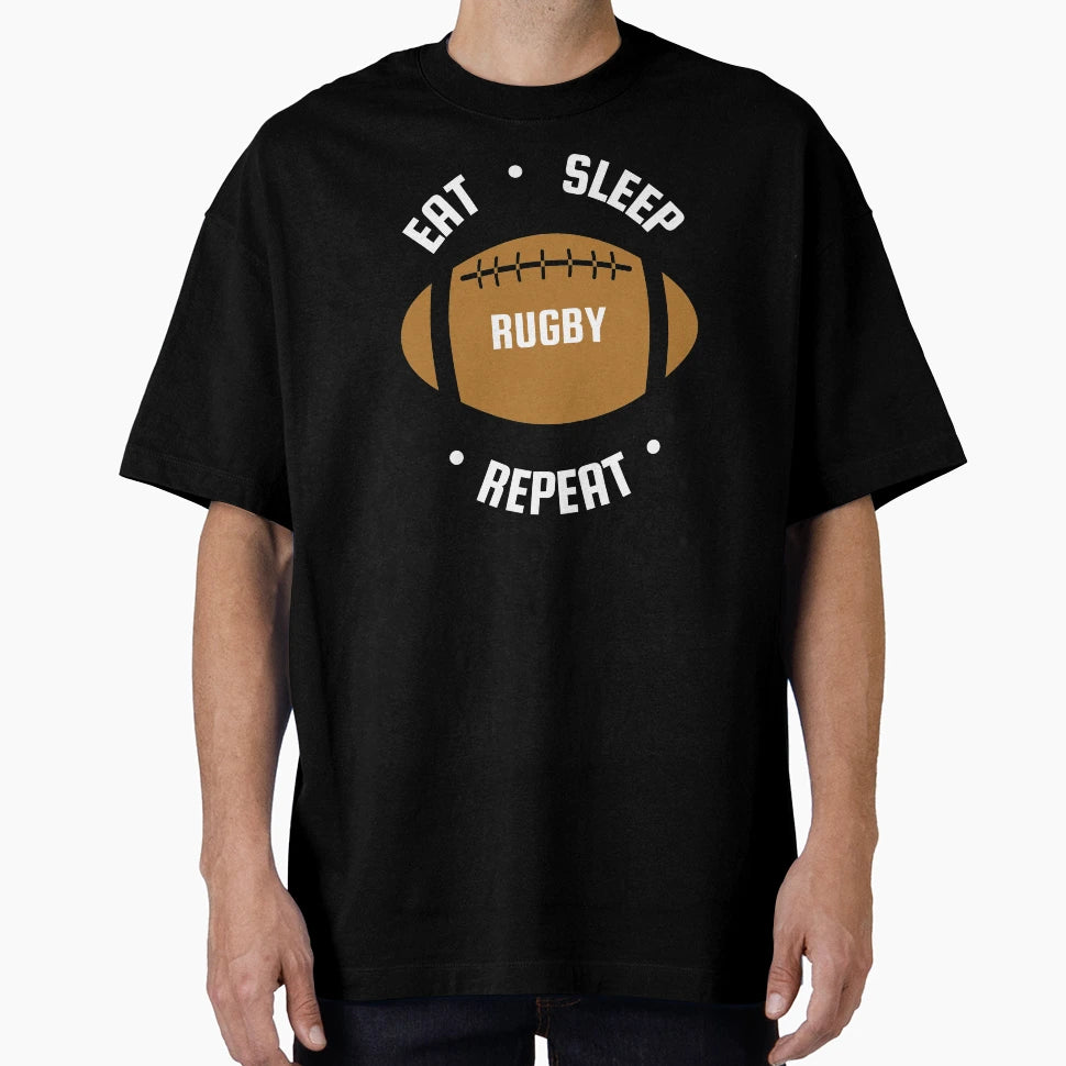 Rugby Is My Favorite Sport Eat Sleep T-Shirt - Unique Graphic for Adults - T-Shirt, Sweatshirt, Hoodie