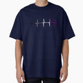 Asexual Pride Heartbeat T-Shirt - Streetwear Style Men Women - T-Shirt, Sweatshirt, Hoodie