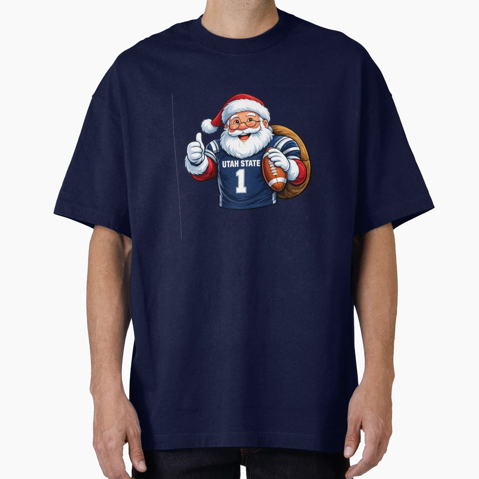 Utah State Santa T-Shirt - Casual Everyday Wear Men Women - T-Shirt, Sweatshirt, Hoodie