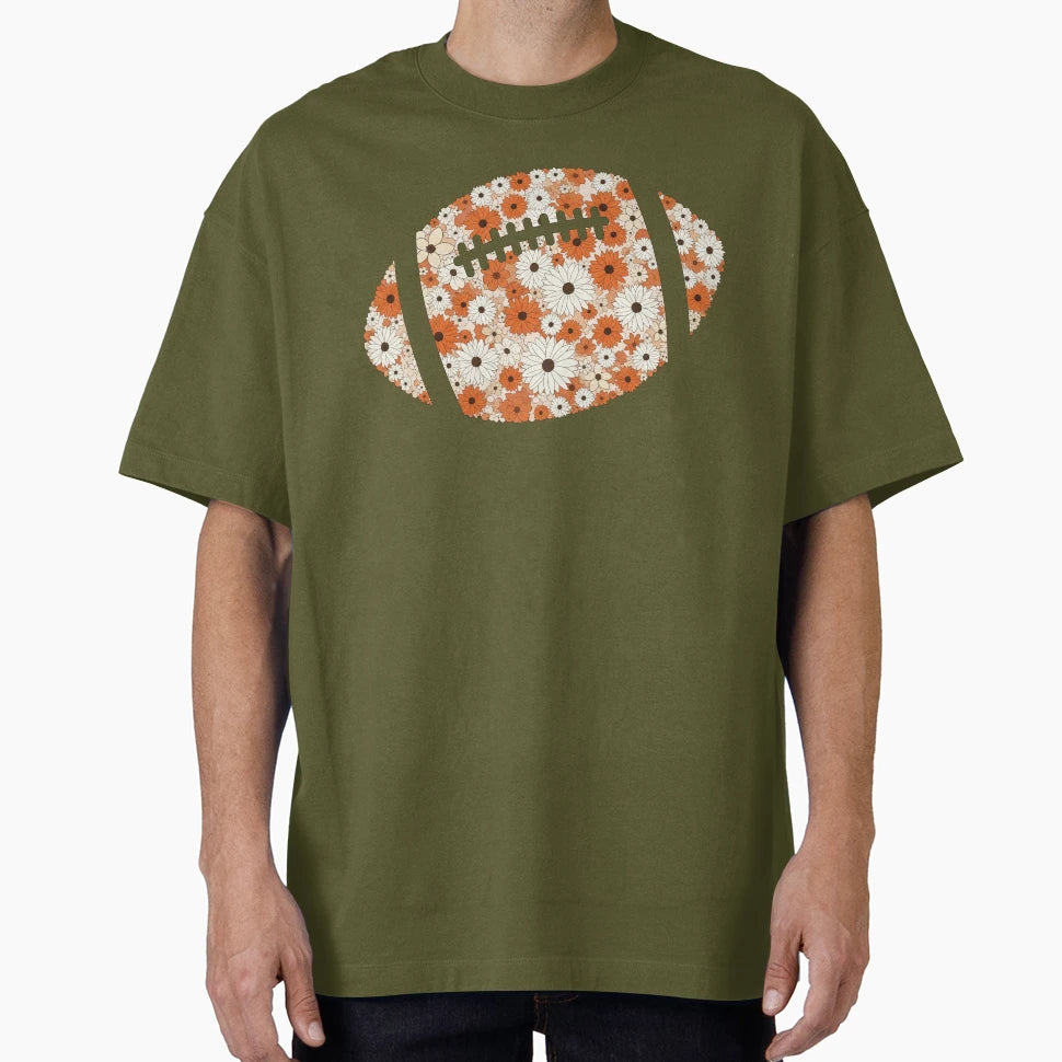 Floral Fall Football T-Shirt - Unique Graphic for Adults - T-Shirt, Sweatshirt, Hoodie