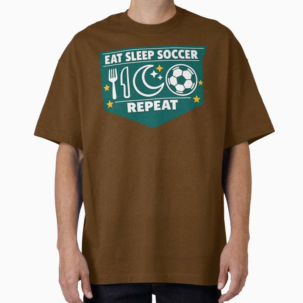 Eat Sleep Soccer Repeat Bold Fan Gift T-Shirt - Trendy Graphic Men Women - T-Shirt, Sweatshirt, Hoodie