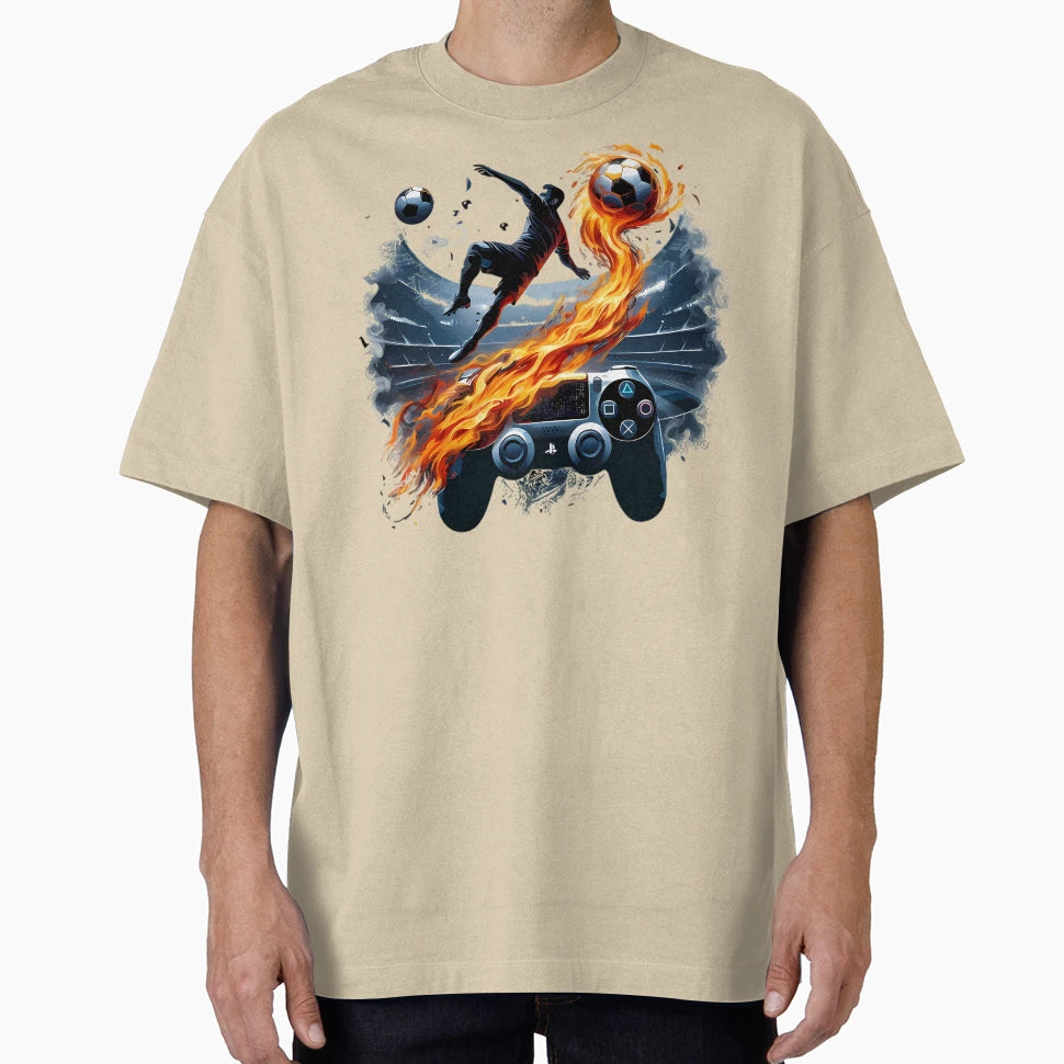 Fifa Soccer Gaming Fire Playstation Art T-Shirt - Unique Graphic for Adults - T-Shirt, Sweatshirt, Hoodie