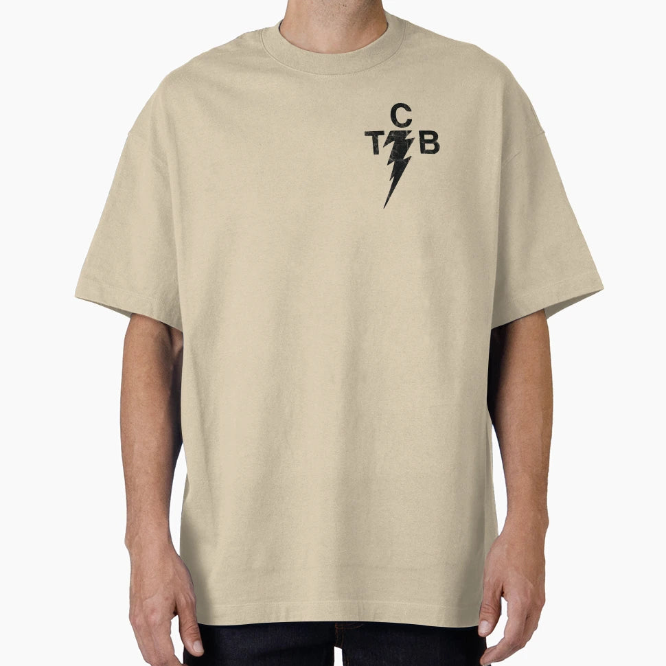 Tcb Logo Over Heart Kings Lightning Bolt T-Shirt - Novelty Apparel Unisex - T-Shirt, Sweatshirt, Hoodie