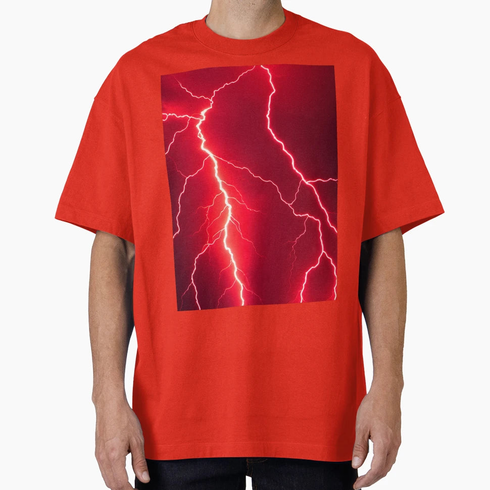 Red Lightning T-Shirt - Fun Novelty Design Unisex - T-Shirt, Sweatshirt, Hoodie