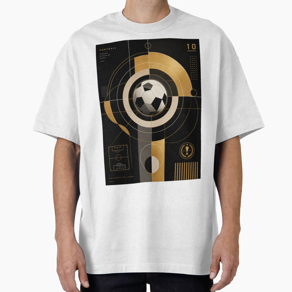Geometric Football Soccer Vibes T-Shirt - Novelty Apparel Unisex - T-Shirt, Sweatshirt, Hoodie