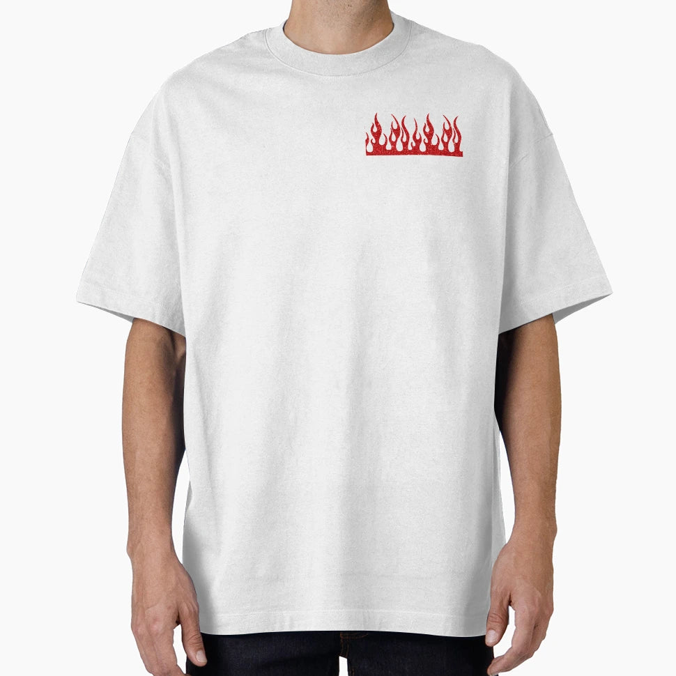 Red Glitter Flames T-Shirt - Casual Everyday Wear Men Women - T-Shirt, Sweatshirt, Hoodie