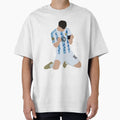 Messi Celebrates Argentina Victory T-Shirt - Custom Art Print Unisex - T-Shirt, Sweatshirt, Hoodie