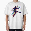 Rainbow Colour Streak Soccer Kick 1 T-Shirt - Unique Graphic for Adults - T-Shirt, Sweatshirt, Hoodie