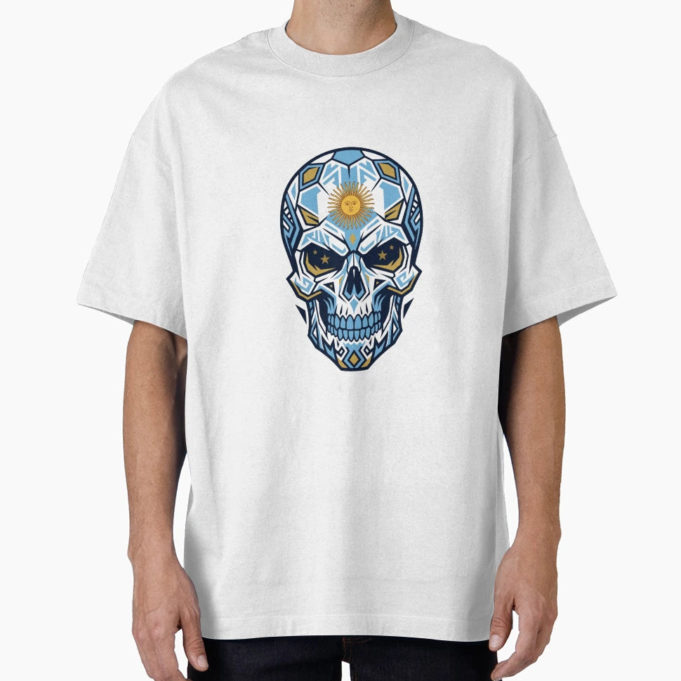 Argentina Tribal Skull T-Shirt - Aesthetic Graphic Men Women - T-Shirt, Sweatshirt, Hoodie